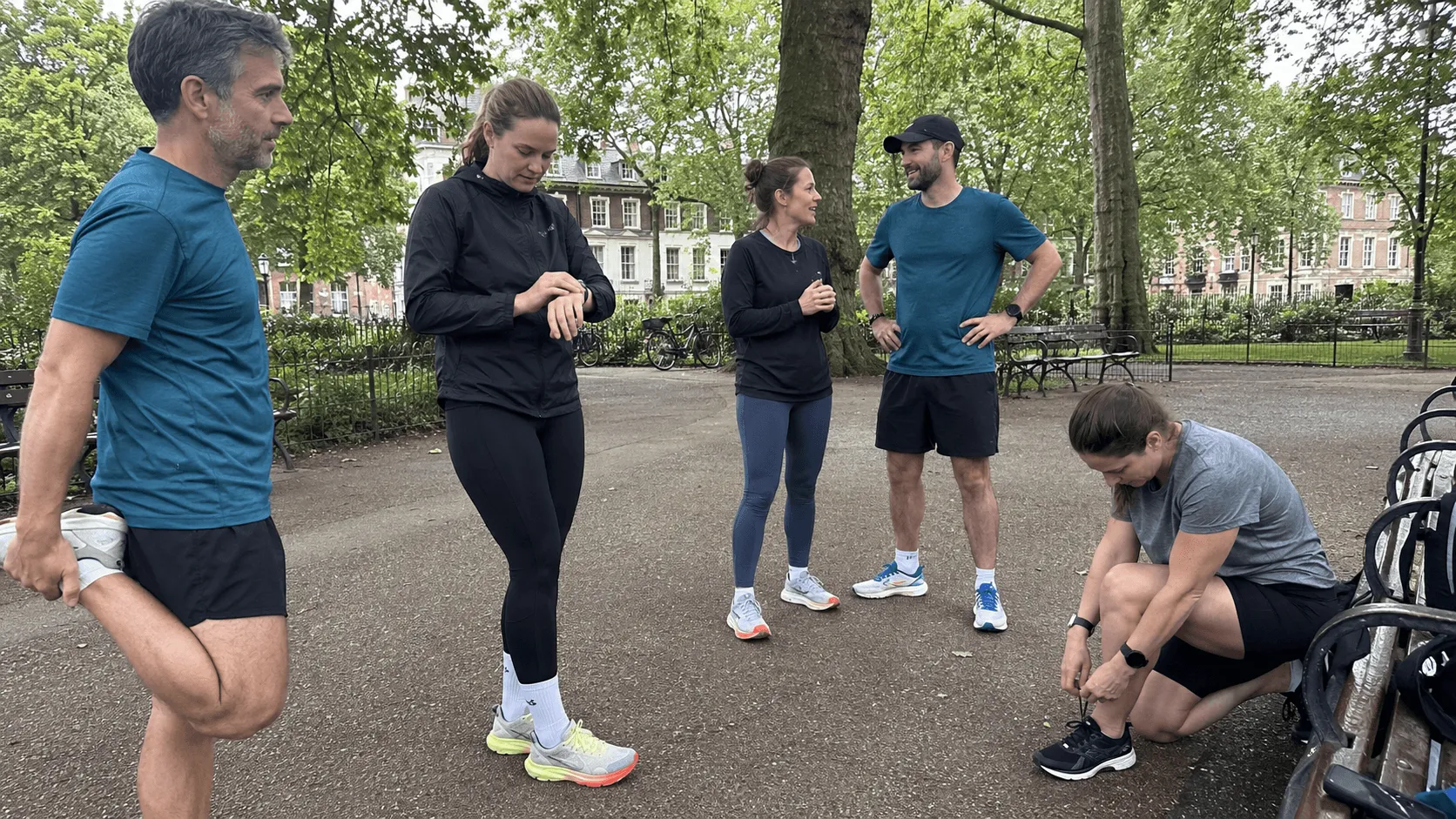 Local runners meeting before a community run