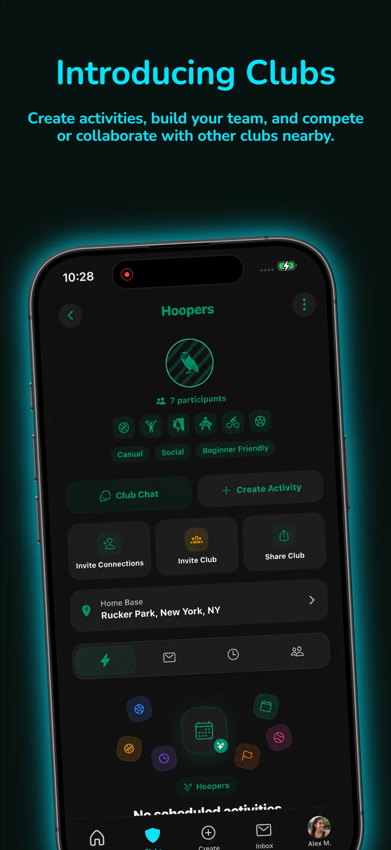 SportsPal: create and join clubs